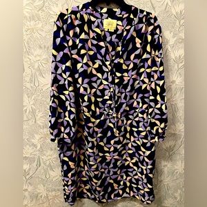 Kate Spade casual SILK dress size XL tie waist EUC surplus